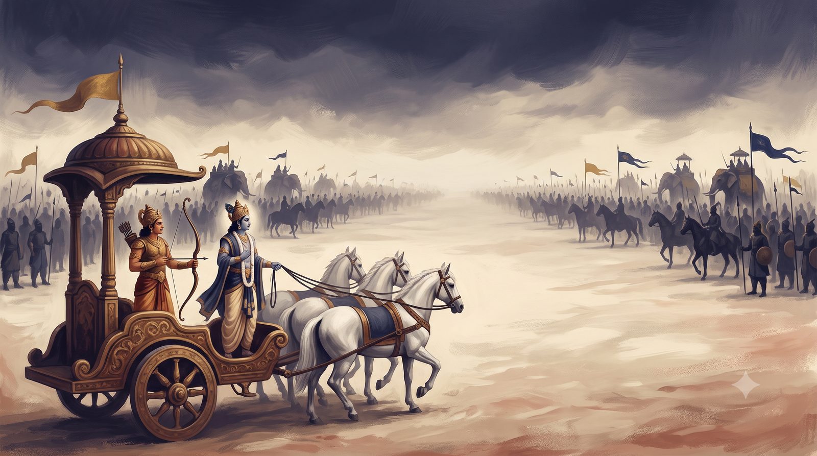 What happened before the Bhagavad Gita